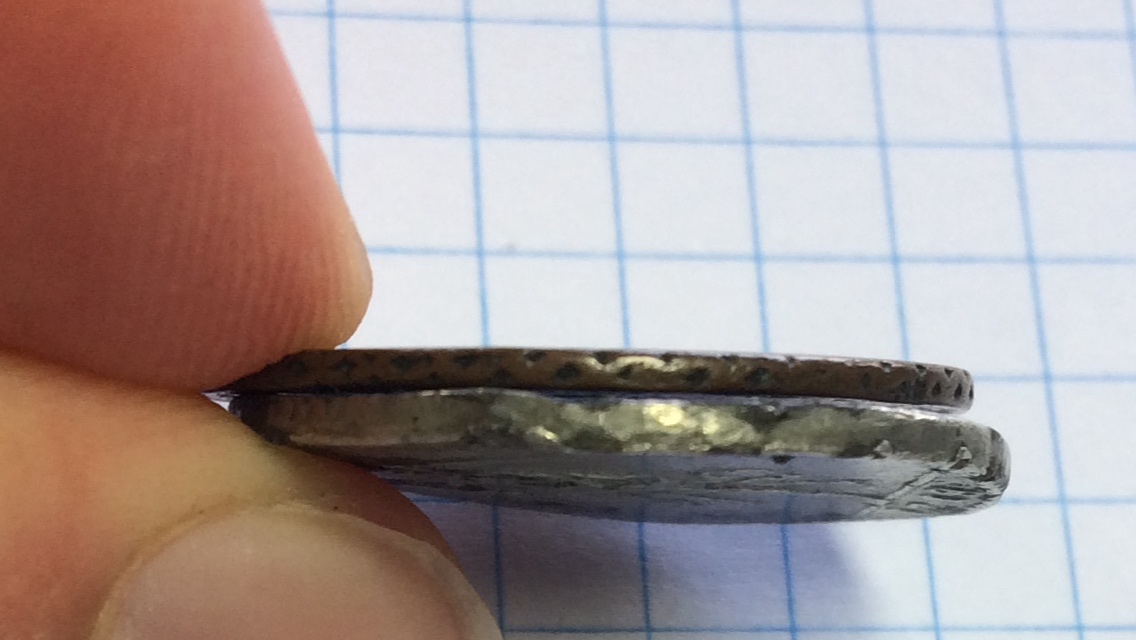 Fake-Swedish-Coin?-[1-Daler-1718,-Saturn,-97%-Tin]