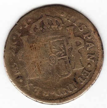 First-Kleeberg-Contemporary-Counterfeit-2-Reales-In-Gold-!