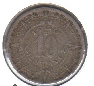 Mexico-1946-10-Centavo-Reverse-Large-Planchet-Lamination