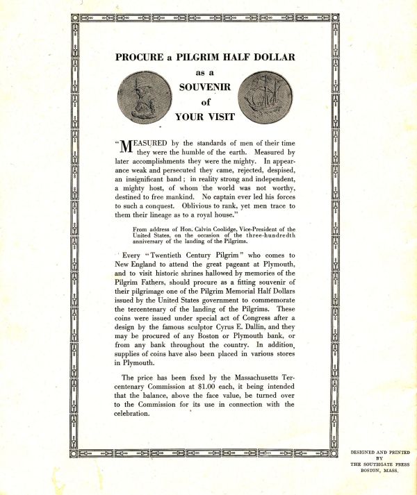 Commems-Collection-Classic:-1920-Pilgrim-Landing-Tercentenary---1921-Small-Date