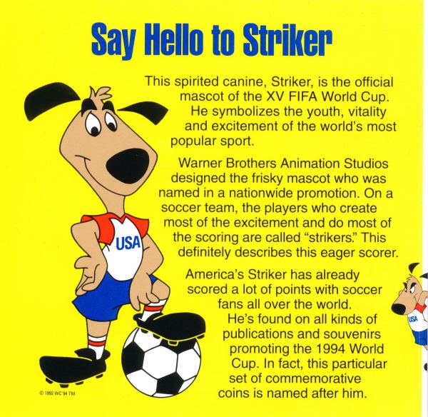 Commems-Collection-Modern:-1994-World-Cup-US-Commemorative-Coins:-Striker-Set