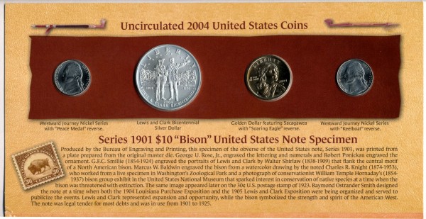 Commems-Collection-Modern:-2004-Lewis-&-Clark-Coinage-&-Currency-Set