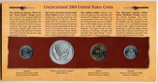 Commems-Collection-Modern:-2004-Lewis-&-Clark-Coinage-&-Currency-Set