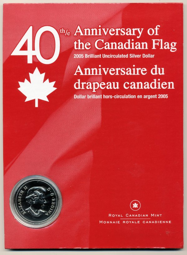 Silver-Dollar-Derivatives-Part-X:-2005-Canada's-Flag-Coin-And-Cd-Rom-Set
