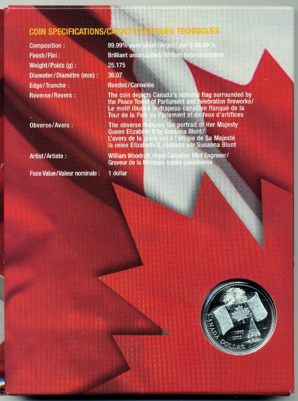 Silver-Dollar-Derivatives-Part-X:-2005-Canada's-Flag-Coin-And-Cd-Rom-Set