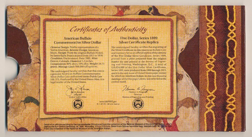 Commems-Collection-Modern:-2001-American-Buffalo-Coin-And-Currency-Set