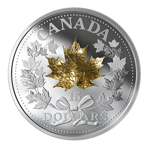 Commems-Collection-Canadian:-2019-Masters-Club-Golden-Maple-Leaf-$15-Silver-Coin