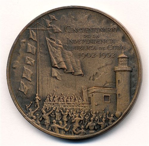 Commems-Collection-Medals:-1952-Cuba-50th-Anniversary-Medal