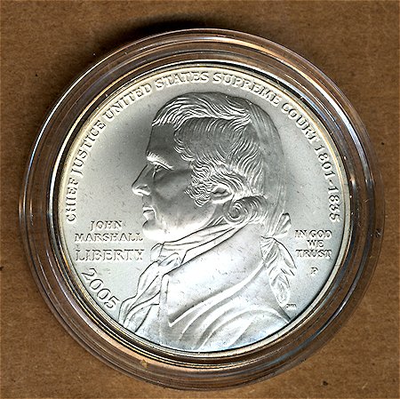 Commems-Collection-Modern:-2005-John-Marshall-250th-Anniversary-Of-Birth-Silver-Dollar