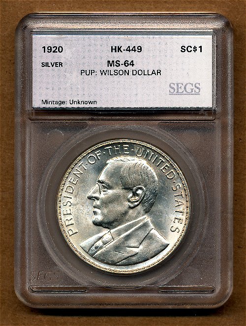 Commems-Collection-Medals:-1920-Manila-Mint-Opening-Medals-/-Wilson-Dollars