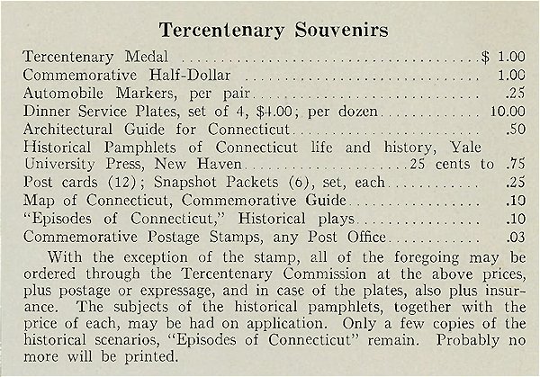 Commems-Collection-Classic:-1935-Connecticut-Tercentenary---Commission-Bulletins
