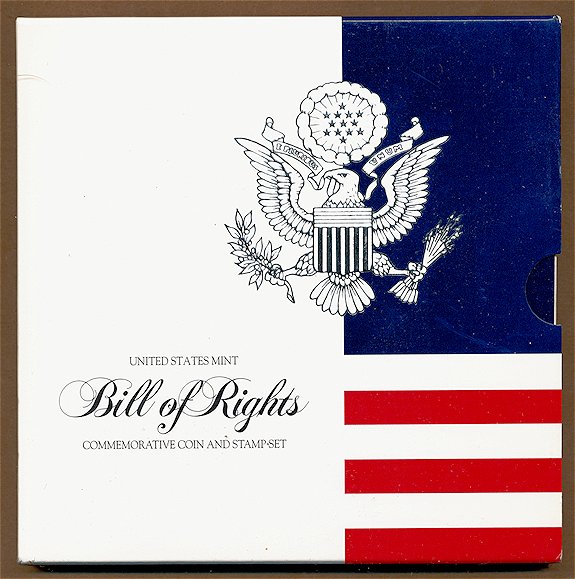 Commems-Collection-Modern:-1993-Bill-Of-Rights-Coin-And-Stamp-Set