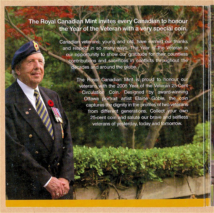 Commems-Collection-Canadian:-2005-Year-Of-The-Veteran-$10---Coin-1-Of-4