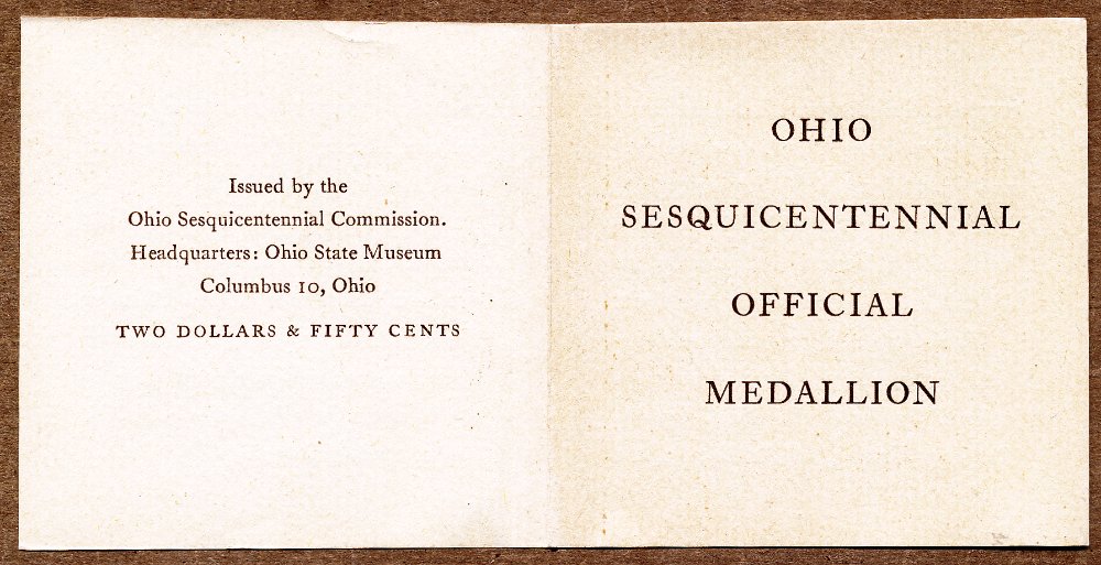 Commems-Collection-Medals:-1953-Ohio-Sesquicentennial