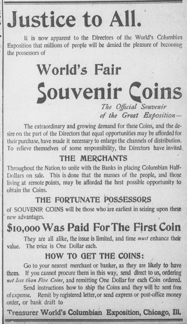 Commems-Collection-Classic:-1892-93-World's-Columbian-Exposition---Casting-A-Larger-Net