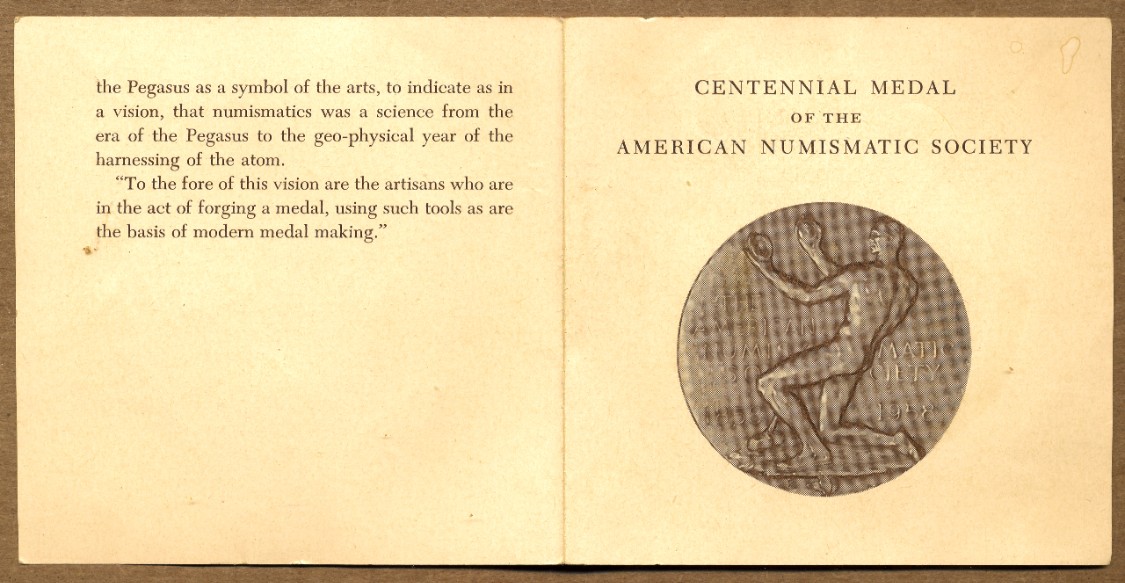 Commems-Collection-Medals:-1958-American-Numismatic-Society-Centennial