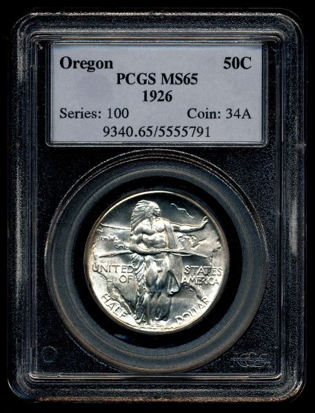 Commems-Collection-Classic:-1926-39-Oregon-Trail-Memorial---Special-Holder-For-Raw-Half-Dollar