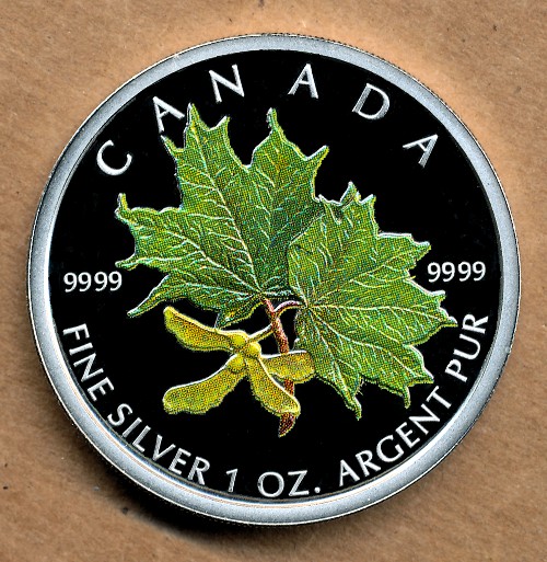 Commems-Collection-Canadian:-2001-2007-Coloured-Silver-Maple-Leaf-Series