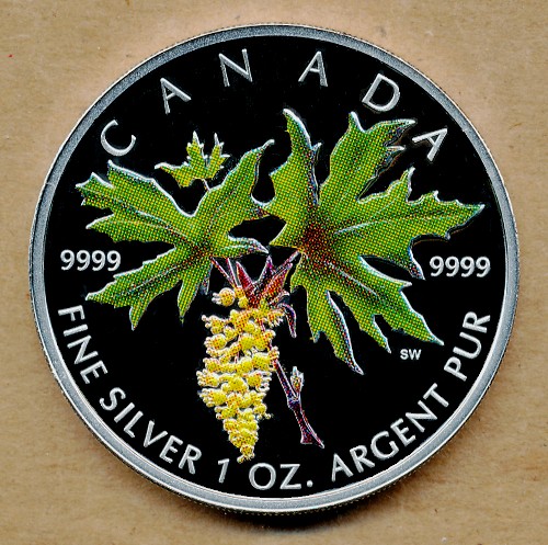 Commems-Collection-Canadian:-2001-2007-Coloured-Silver-Maple-Leaf-Series