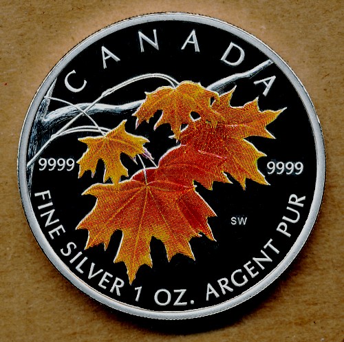 Commems-Collection-Canadian:-2001-2007-Coloured-Silver-Maple-Leaf-Series