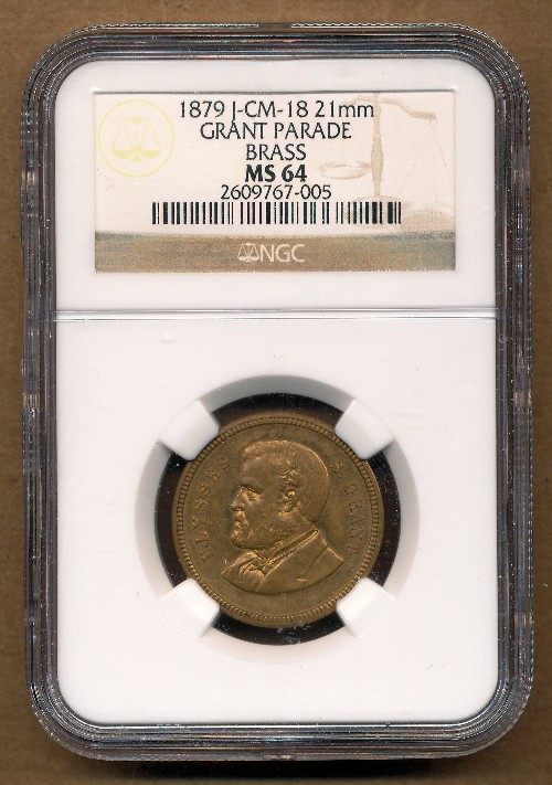 Commems-Collection-Medals:-1879-Grant-Parade-Medal-By-US-Mint