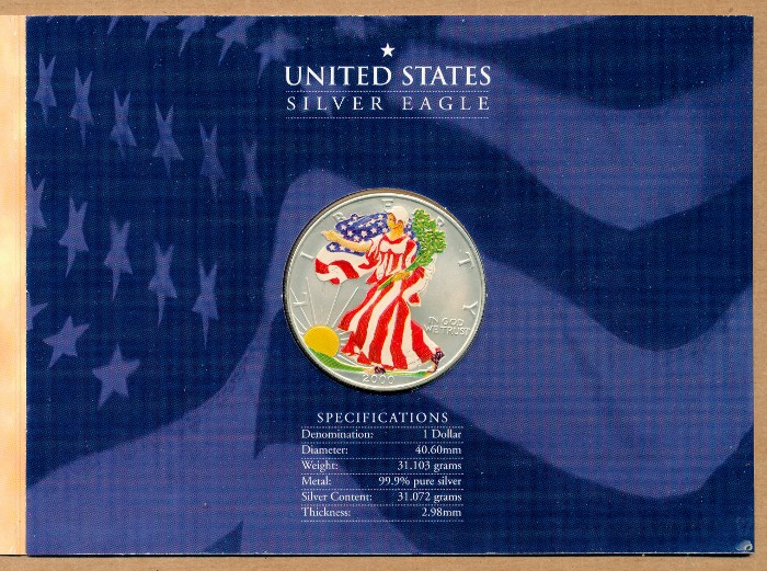 Commems-Collection-Modern:-2000-Silver-Eagle-Enhanced-By-Perth-Mint