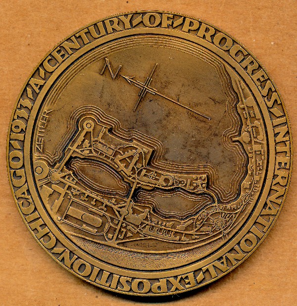Commems-Collection-Medals:-1933-Century-Of-Progress-International-Exposition