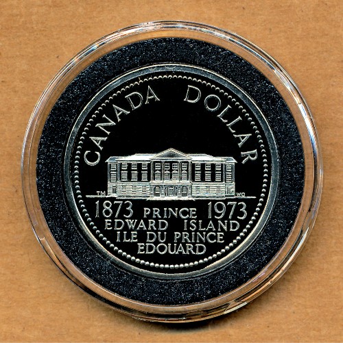 Commems-Collection-Canadian:-1973-Prince-Edward-Island-Centennial---Nickel-Dollar-Commemorative