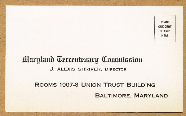 Commems-Collection-Classic:-1934-Maryland-Tercentenary---Promotional-Booklet
