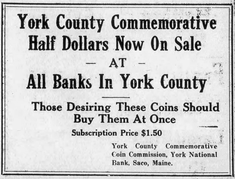 Commems-Collection-Classic:-1936-York-County,-Me-Tercentenary---Local-Advertising