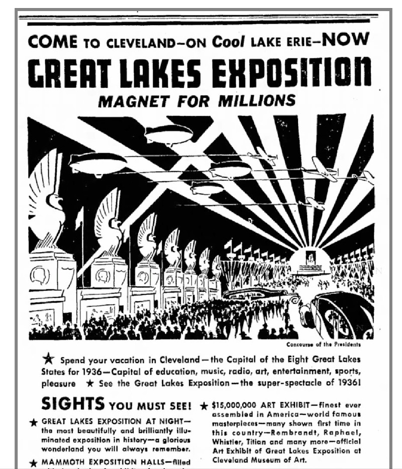 Commems-Collection-Classic:-1936-Cleveland-Centennial-/-Great-Lakes-Exposition---Expo-Ads