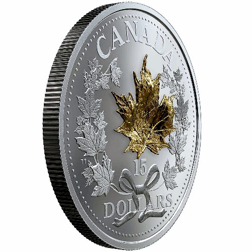 Commems-Collection-Canadian:-2019-Golden-Maple-Leaf-$15-Silver-Coin