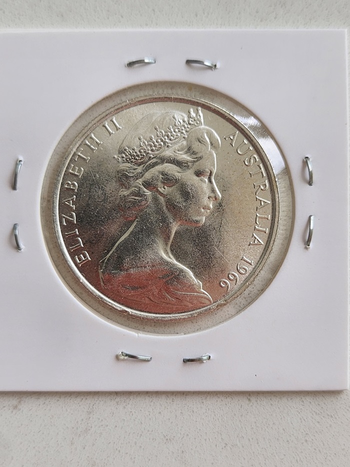 1966-Round-50-Cent-Lamination/Planchet-Flaw/Crack