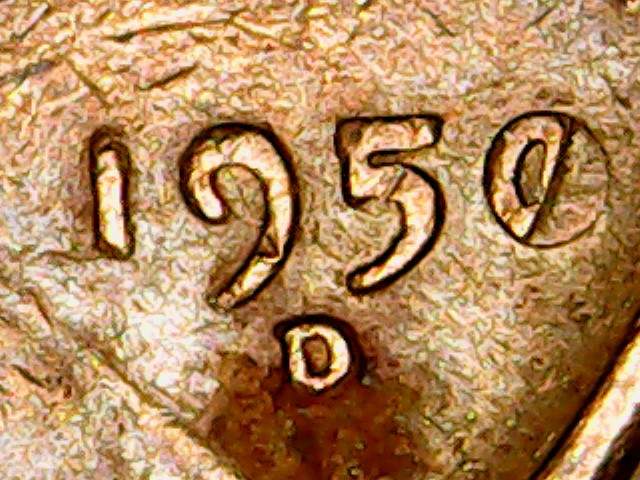 Look-A-1950-D-Penny-Missing-Half-The-0