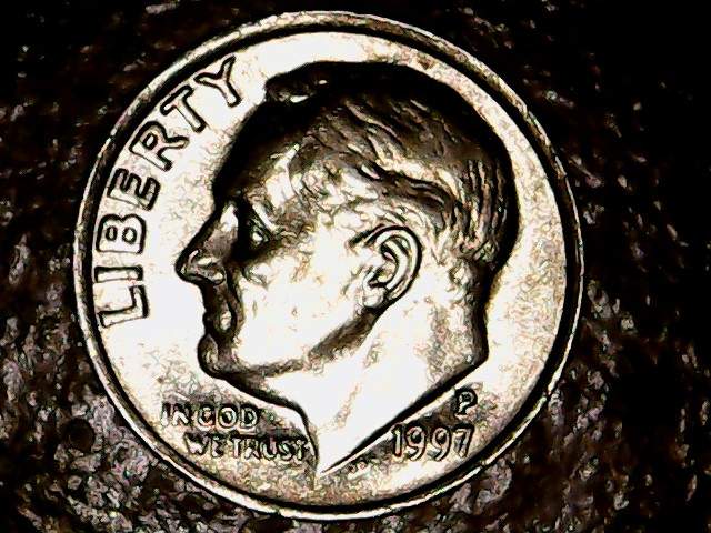 1997-P-Dime-Something-Funny-On-The-Back-,-This-One-Might-Stump-Ya