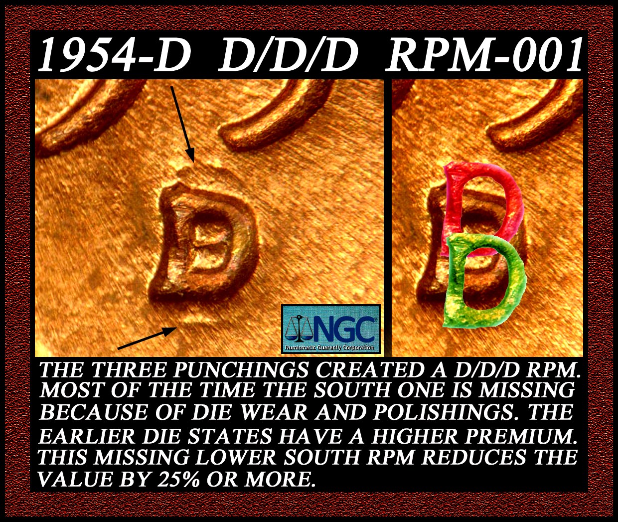 1954-D-Repunched-Mintmark-D/D/D