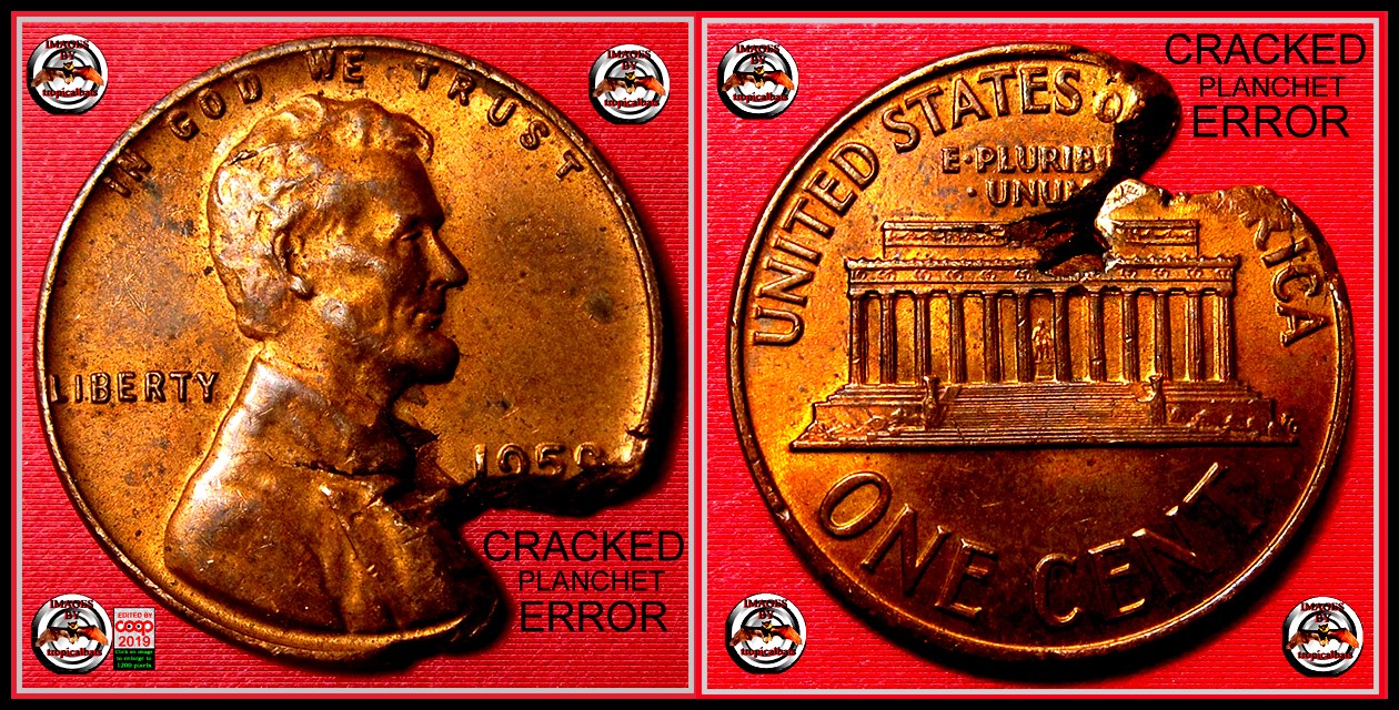 1959-Lincoln-Memorial-Cent---Ragged-Clip---2.63g