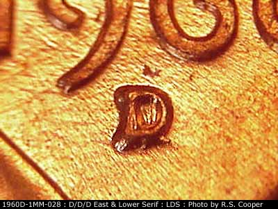 1960-D-Lincoln-Cent-D/D-With-Bottom-Hooks-RPM-033,-027-&-056