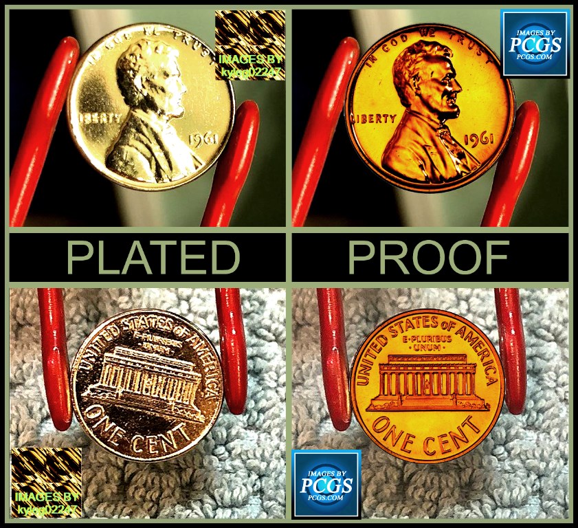 1961-Proof-Lincoln-Penny-Off-Metal?-Pattern?