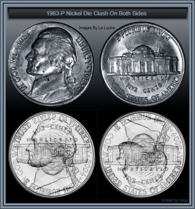 1983-P-Jefferson-Nickel-With-Major-Die-Clash-Marks