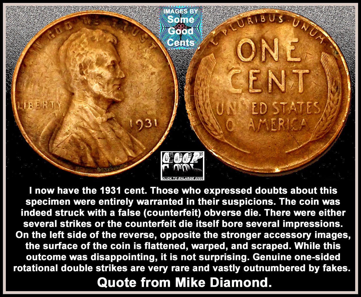 1931-P-Lincoln-Cent-With-Shadow,-What-Causes-This?