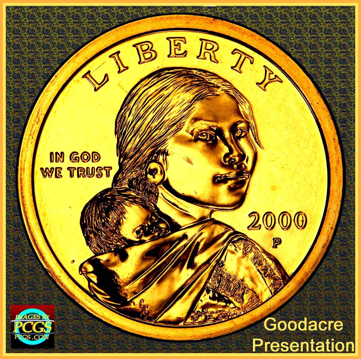 2000-P-Sacagawea-Different-Patina/Experimental-Finish/Copper-Brown-Satin