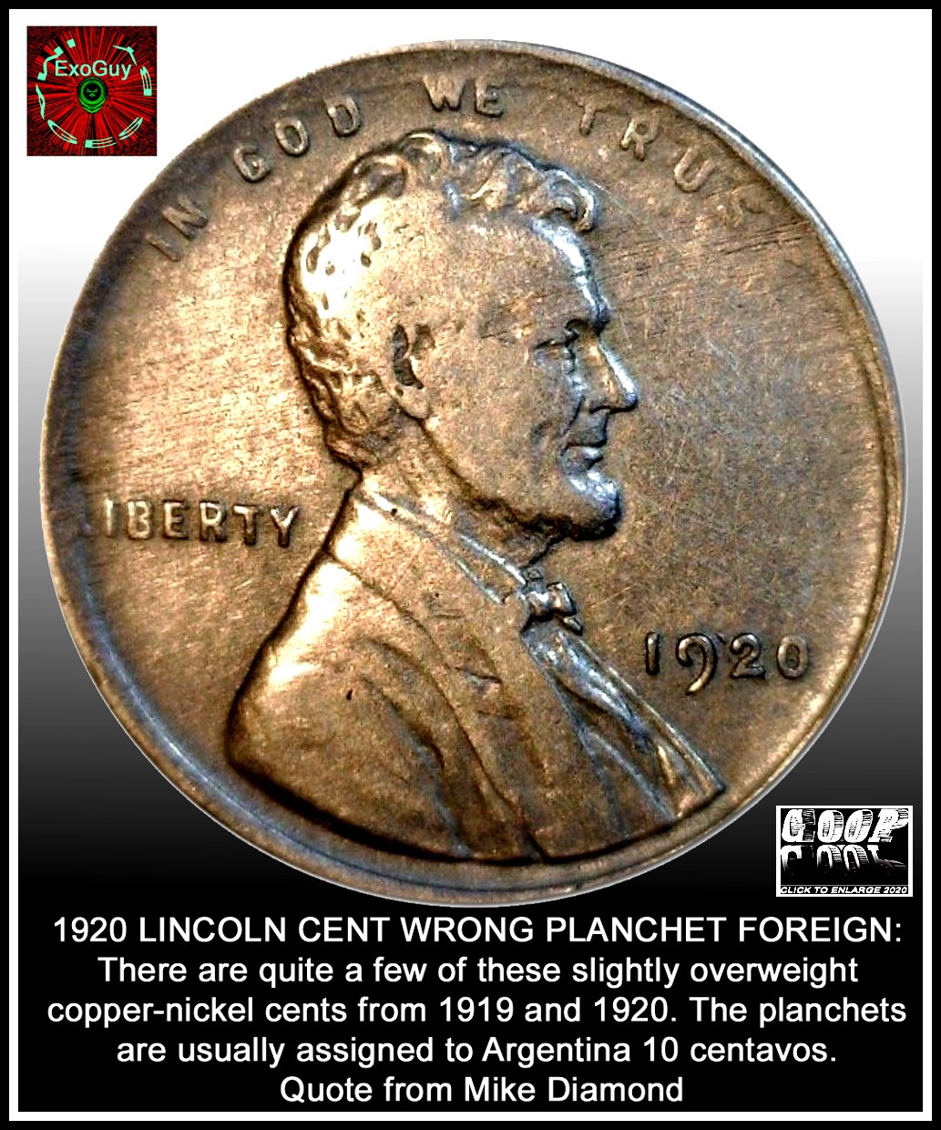 1920-Lincoln-Cent-.....-Of-Apparent-Copper-Nickel-Composition
