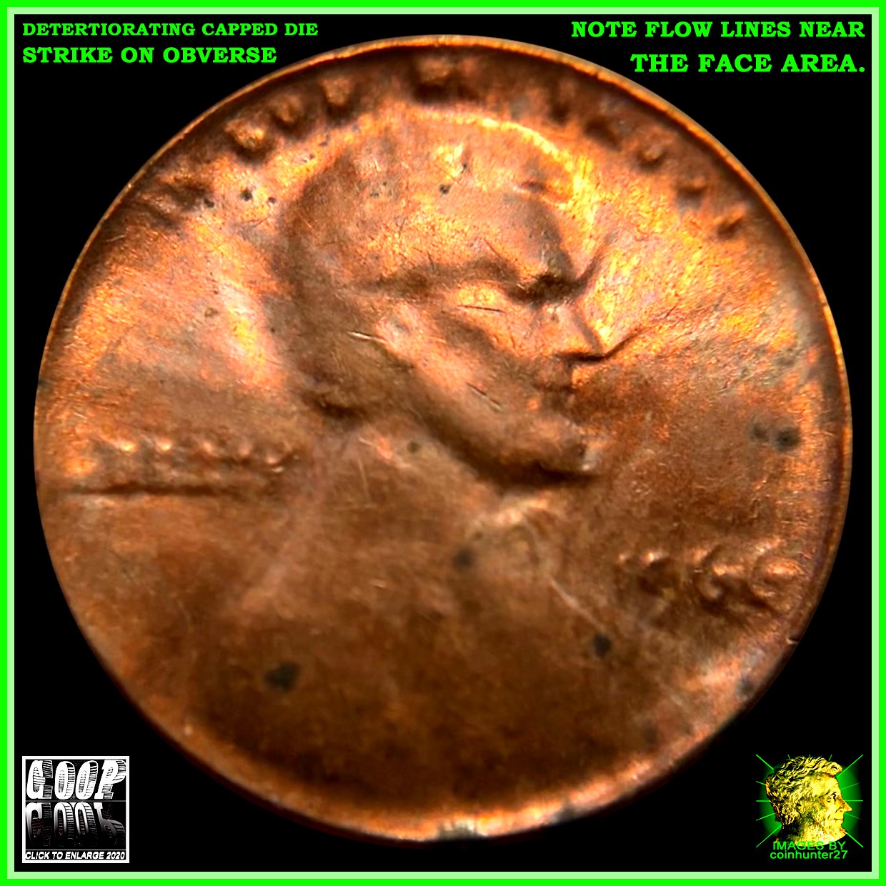 No-Date-Lincoln-Memorial-Cent-Mint-Error---Struck-Through-Something---Zinc-2.5g