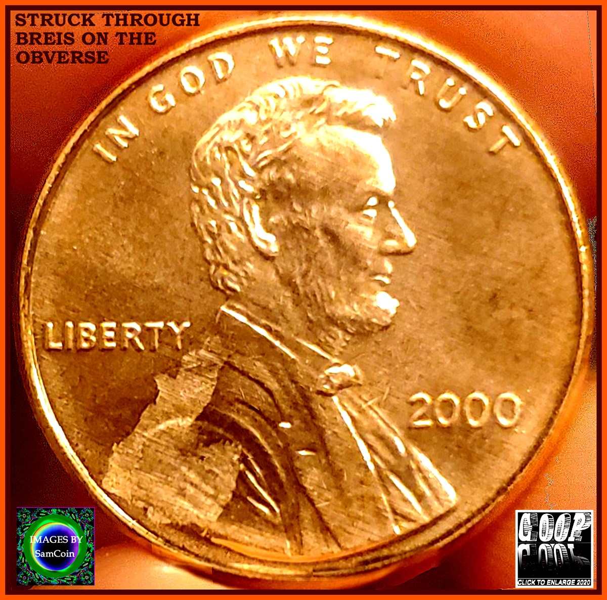 2000-P-LMC-Struck-Through-Obverse-Possible-Cloth/Paper-Strike-Through?