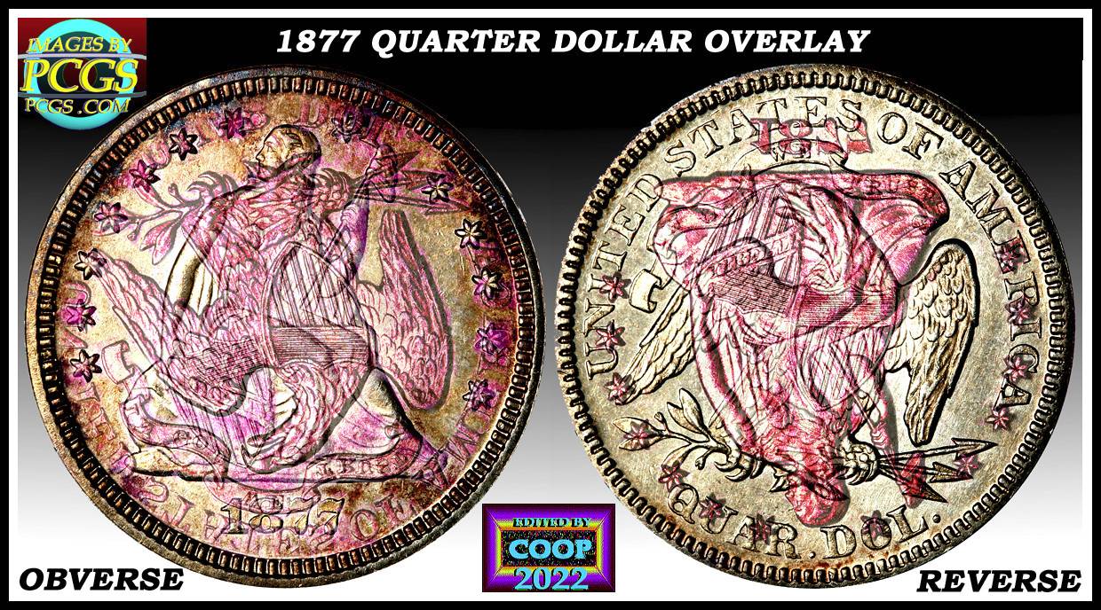 1877-Seated-Quarter-Raised-Bump-On-Reverse