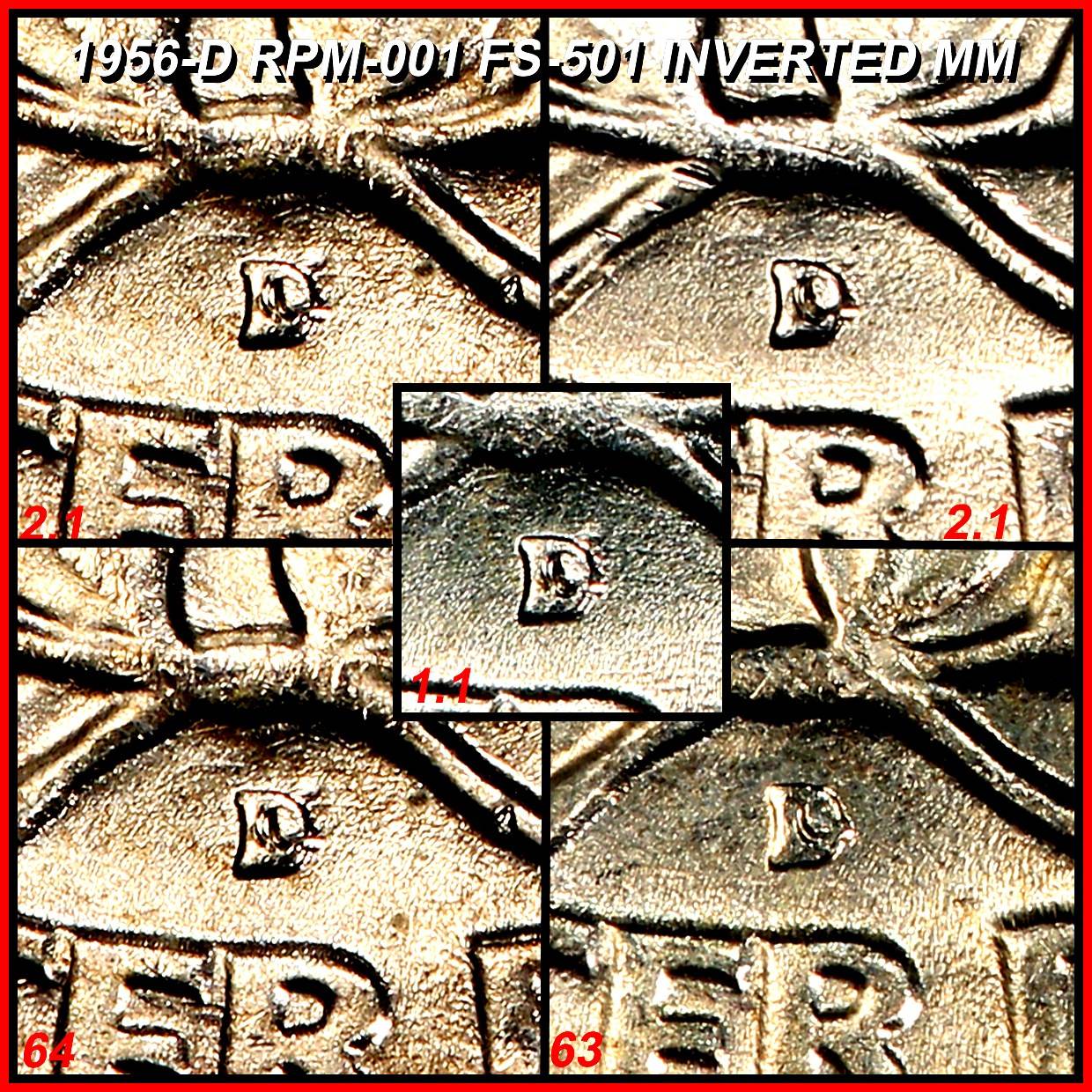 1956-D-Washington-Quarter--RPM-001-FS-501-D/Inverted-D--X2
