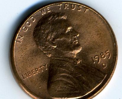 1985-Lincoln-Memorial-Cent-Die-Cracks?-Trapped-Gasses?