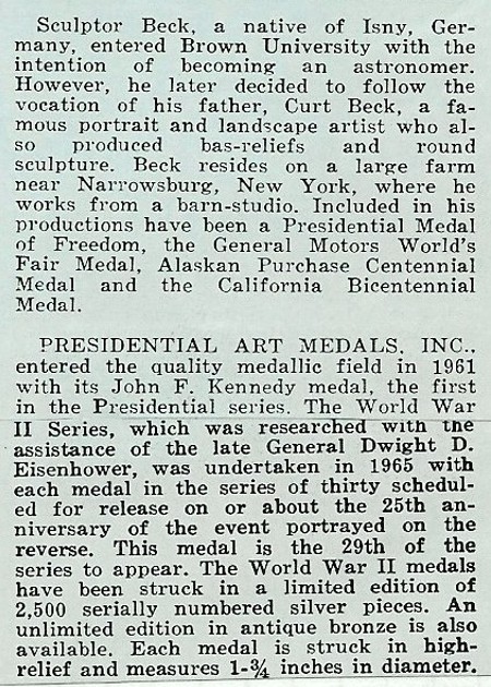 Presidential-Art-Medals-World-War-II-Medal-Series