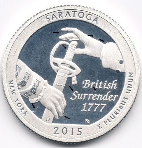 Presidential-Wilson-Dollar-/-Saratoga-Quarter-Strike-Through